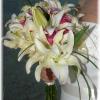 White Lilies, Lavender Roses and Bear Grass
