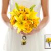 Yellow Rose and Yellow Asiatic Lily Bouquet